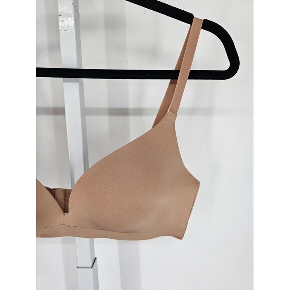 Vintage Y2K Cosmopolitan Womens Sz 36D Lightly Lined T Shirt Bra Solid Beige - Picture 2 of 4